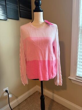 Lilly Pulitzer NWT Carin Pink Ombre Knit Sweater in Urchin Pink